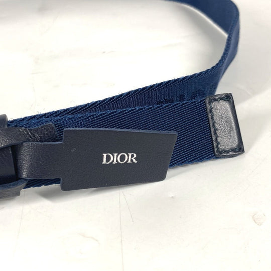 Dior belt canvas Navy logo Gacha belt unisex(Unisex) Used Authentic
