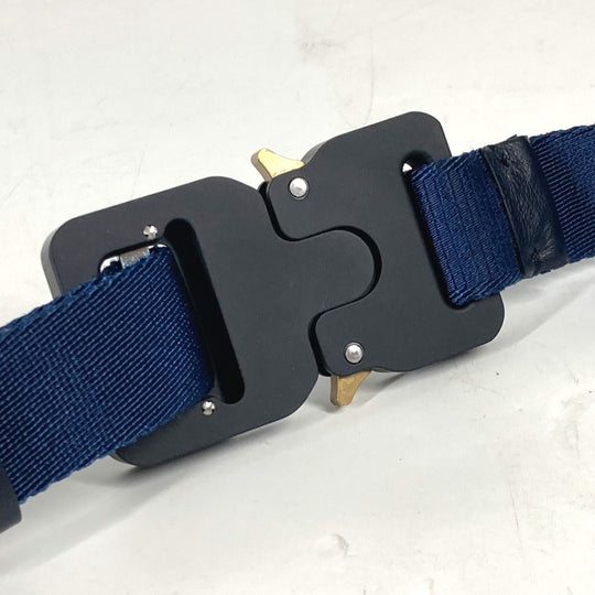 Dior belt canvas Navy logo Gacha belt unisex(Unisex) Used Authentic