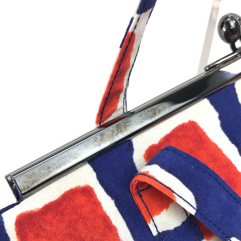 CHANEL Handbag canvas Blue x red CC COCO Mark logo Square Pattern Women Used Authentic
