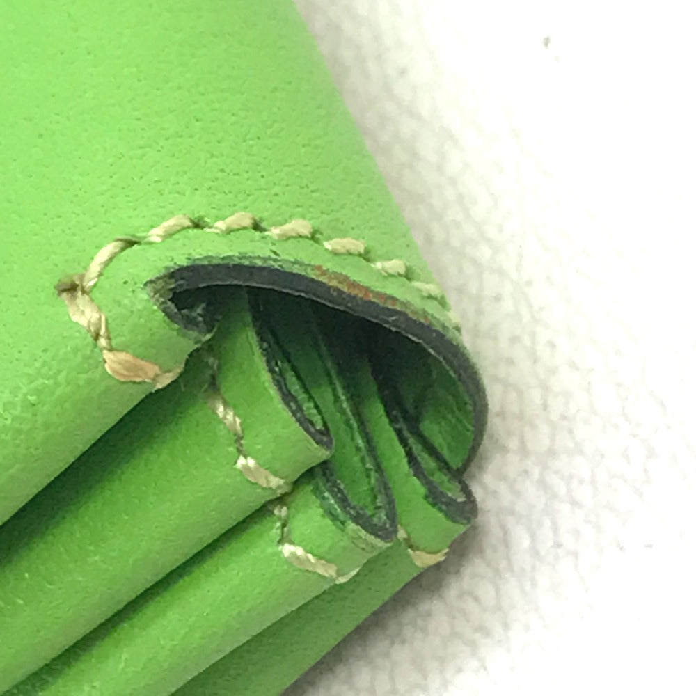 HERMES Coin case Vaux Swift Light green Le van Cator unisex(Unisex) Used Authentic