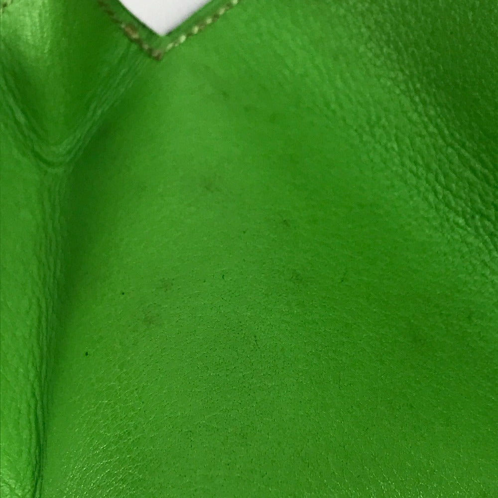HERMES Coin case Vaux Swift Light green Le van Cator unisex(Unisex) Used Authentic