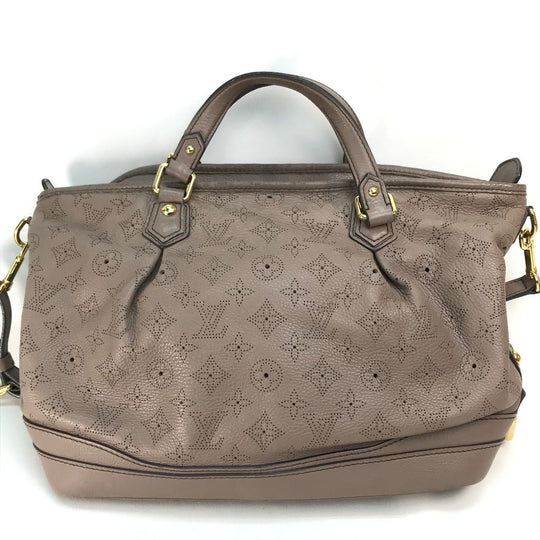 LOUIS VUITTON Handbag M93175 monogram mahina leather beige Monogram Mahina Stella PM Women Used Authentic