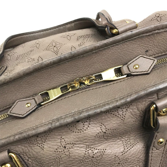 LOUIS VUITTON Handbag M93175 monogram mahina leather beige Monogram Mahina Stella PM Women Used Authentic
