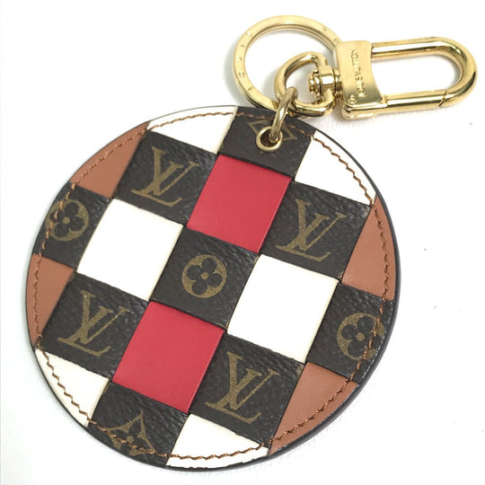 LOUIS VUITTON key ring M68657 Monogram canvas multicolor portocre monogram check Key ring Women Secondhand Authentic