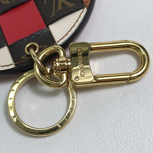 LOUIS VUITTON key ring M68657 Monogram canvas multicolor portocre monogram check Key ring Women Secondhand Authentic