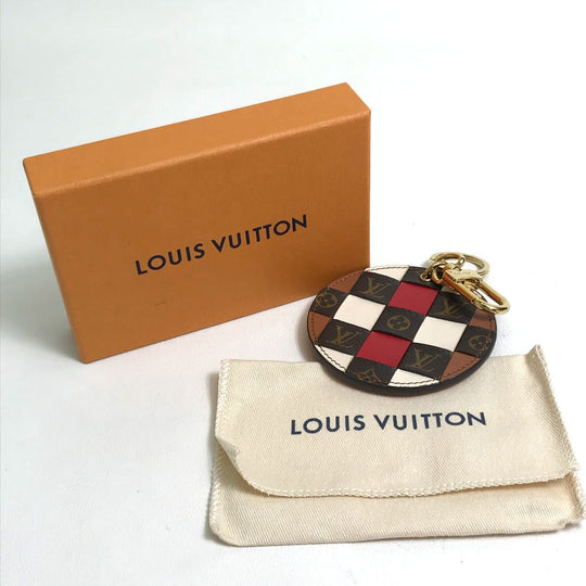 LOUIS VUITTON key ring M68657 Monogram canvas multicolor portocre monogram check Key ring Women Secondhand Authentic
