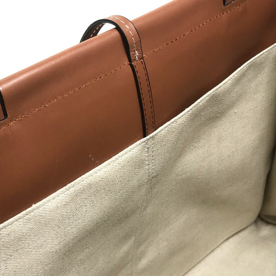 LOEWE Tote Bag 330.54CW76 Canvas / leather blue x pink x red Hauras Ihisa Collection Cushion tote Women Used Authentic