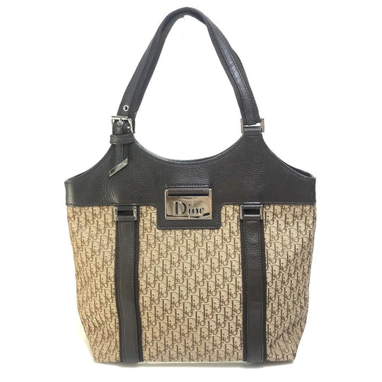 Christian Dior Tote Bag 08-BO-0027 Canvas / leather Brown Street chic Trotter Women Used Authentic