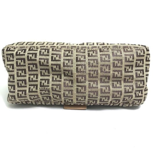 FENDI Shoulder Bag 8BR001 Canvas / leather beige Zucca FF pattern Women Used Authentic