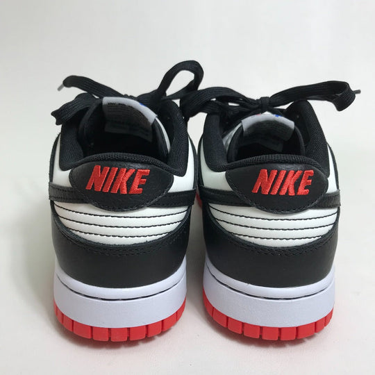 NIKE sneakers Leather, Rubber White / red / black NBA collaboration NIKE DUNK LOW RETRO EMB mens 9 Used Authentic