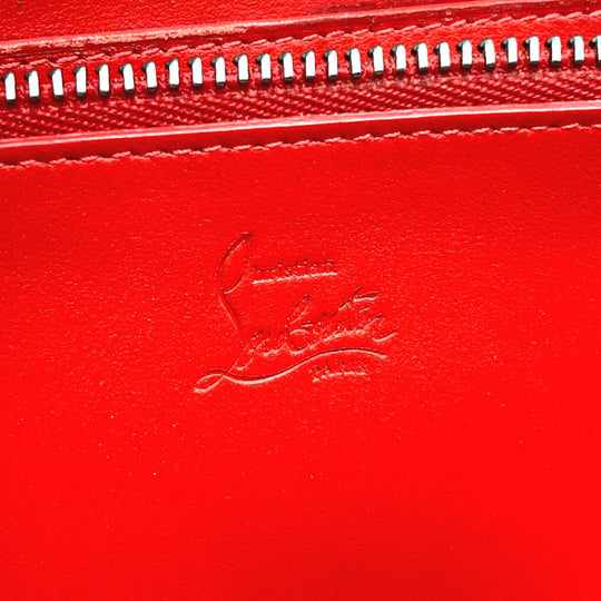 Christian Louboutin Long Wallet Purse 1175099 leather black Spike studs Panettone Women Used Authentic
