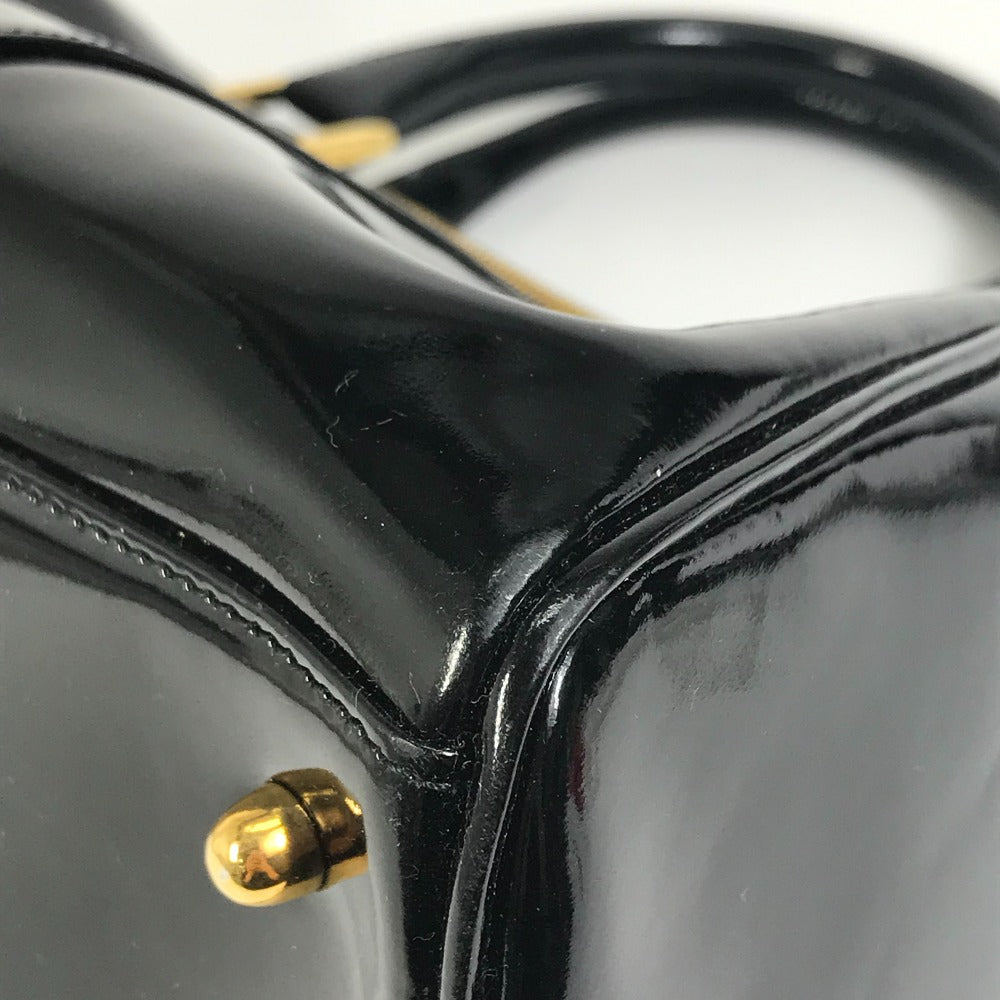 CHANEL Boston Duffel bag enamel black CC COCO Mark Women Used Authentic