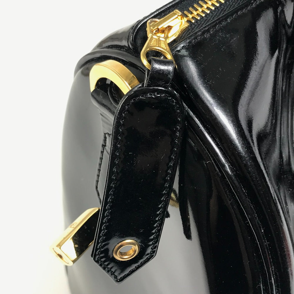 CHANEL Boston Duffel bag enamel black CC COCO Mark Women Used Authentic
