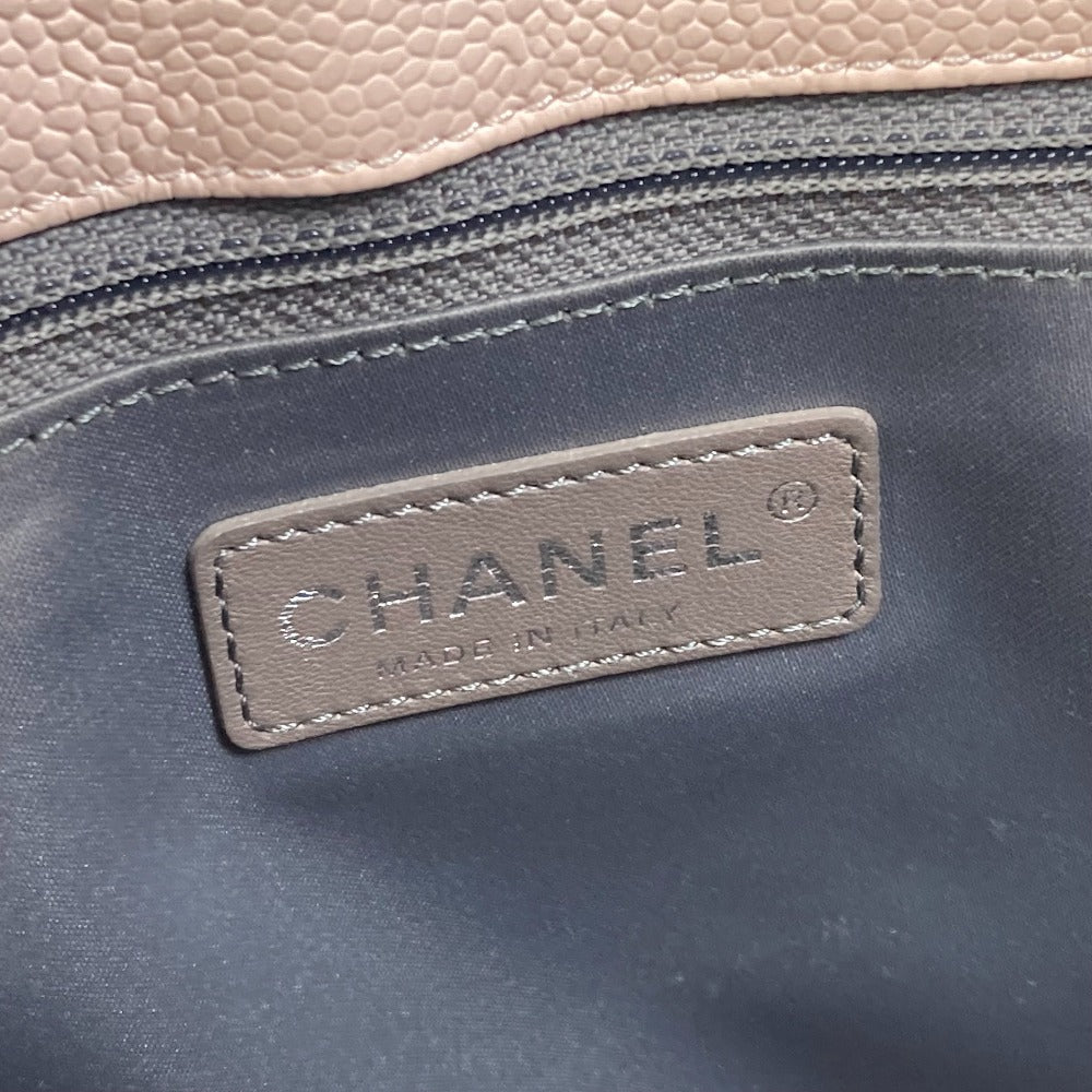 CHANEL Tote Bag A50995 Caviar skin pink CC COCO Mark Matrasse Women Used Authentic