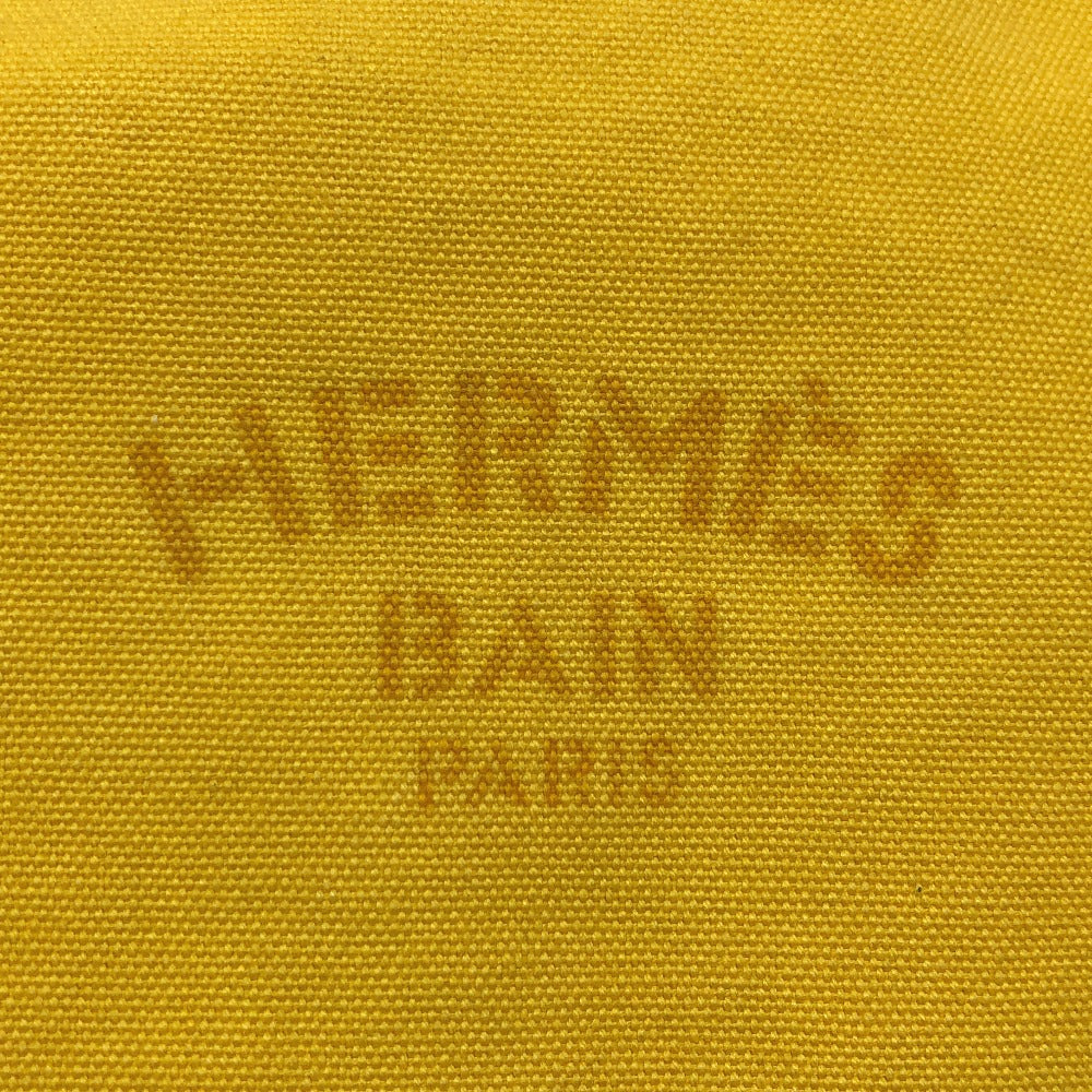 HERMES Pouch canvas yellow New Yachting Pouch GM Women Used Authentic