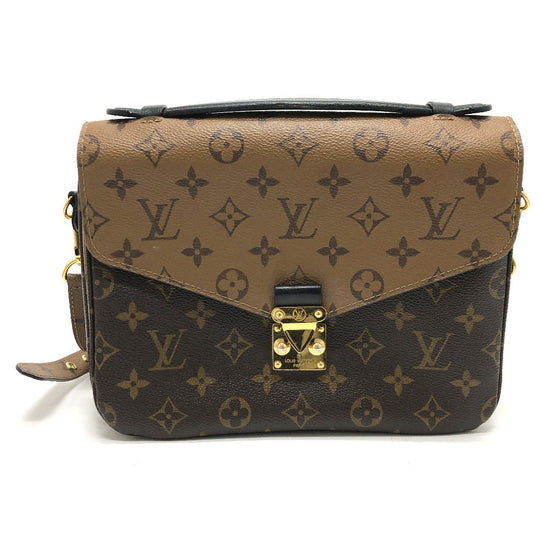 LOUIS VUITTON Shoulder Bag M44876 Monogram reverse canvas Brown Monogram reverse Pochette Metis MM Women Used Authentic