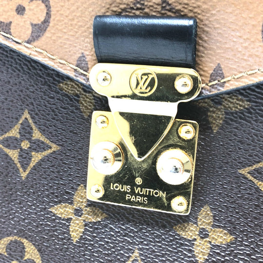 LOUIS VUITTON Shoulder Bag M44876 Monogram reverse canvas Brown Monogram reverse Pochette Metis MM Women Used Authentic