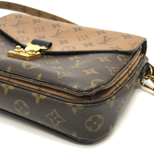 LOUIS VUITTON Shoulder Bag M44876 Monogram reverse canvas Brown Monogram reverse Pochette Metis MM Women Used Authentic