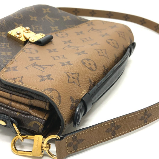 LOUIS VUITTON Shoulder Bag M44876 Monogram reverse canvas Brown Monogram reverse Pochette Metis MM Women Used Authentic
