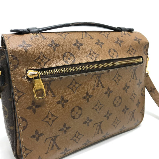 LOUIS VUITTON Shoulder Bag M44876 Monogram reverse canvas Brown Monogram reverse Pochette Metis MM Women Used Authentic