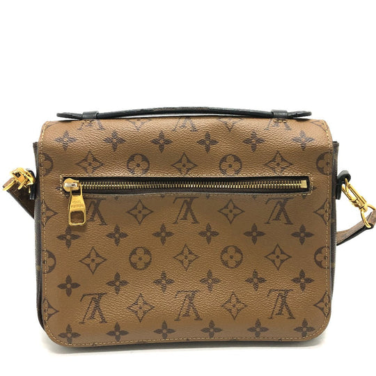 LOUIS VUITTON Shoulder Bag M44876 Monogram reverse canvas Brown Monogram reverse Pochette Metis MM Women Used Authentic
