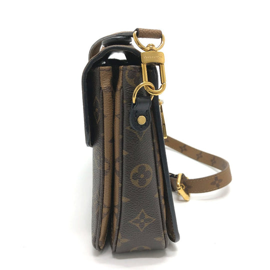 LOUIS VUITTON Shoulder Bag M44876 Monogram reverse canvas Brown Monogram reverse Pochette Metis MM Women Used Authentic