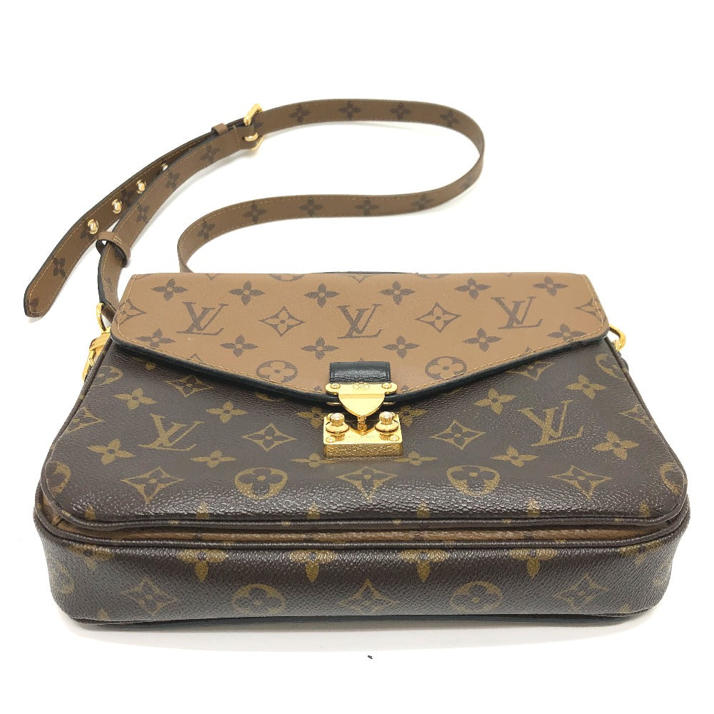 LOUIS VUITTON Shoulder Bag M44876 Monogram reverse canvas Brown Monogram reverse Pochette Metis MM Women Used Authentic