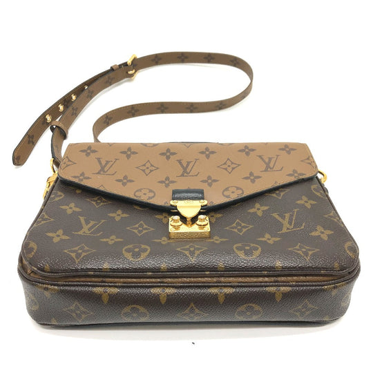 LOUIS VUITTON Shoulder Bag M44876 Monogram reverse canvas Brown Monogram reverse Pochette Metis MM Women Used Authentic