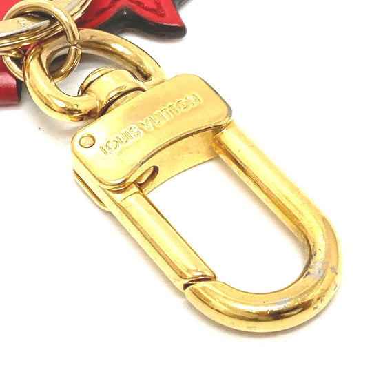 LOUIS VUITTON Key ring M67402 leather pink Monogram Portocre Superstition Pig Women Used Authentic