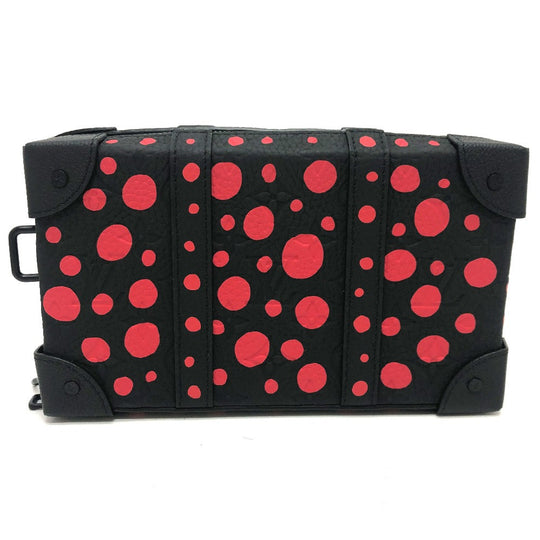 LOUIS VUITTON Shoulder Bag M81905 Taurillon Clemence Leather black monogram dots Soft trunk wallet