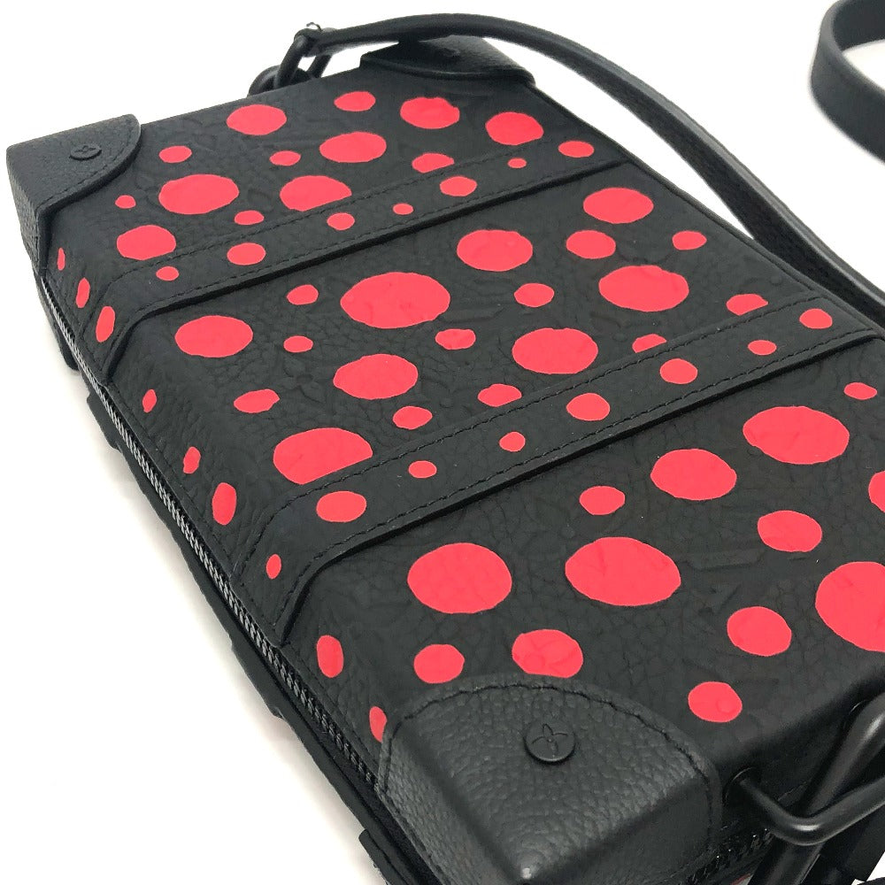 LOUIS VUITTON Shoulder Bag M81905 Taurillon Clemence Leather black monogram dots Soft trunk wallet