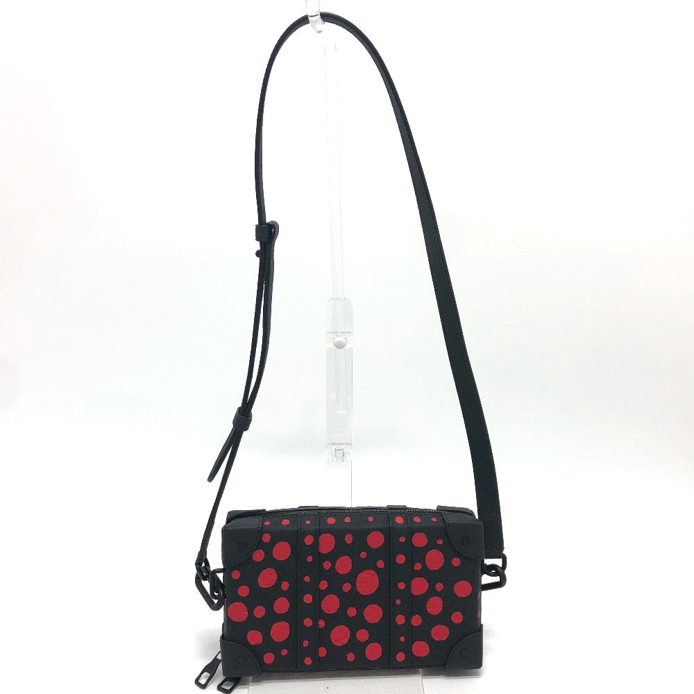 LOUIS VUITTON Shoulder Bag M81905 Taurillon Clemence Leather black monogram dots Soft trunk wallet