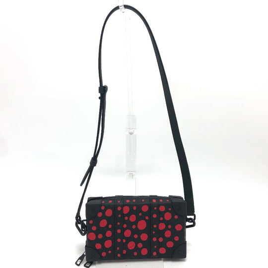LOUIS VUITTON Shoulder Bag M81905 Taurillon Clemence Leather black monogram dots Soft trunk wallet