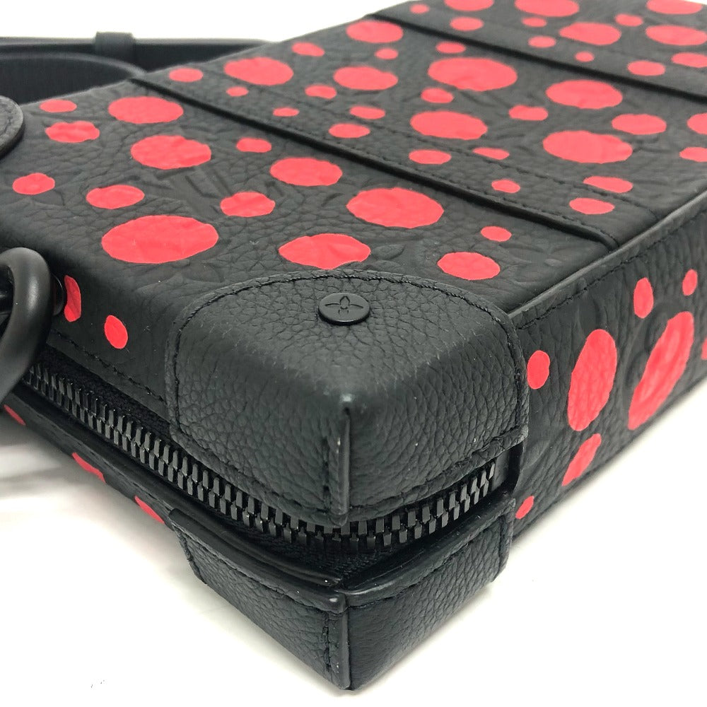 LOUIS VUITTON Shoulder Bag M81905 Taurillon Clemence Leather black monogram dots Soft trunk wallet