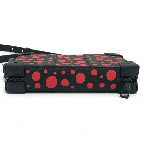 LOUIS VUITTON Shoulder Bag M81905 Taurillon Clemence Leather black monogram dots Soft trunk wallet