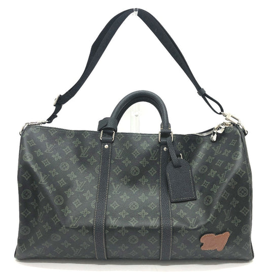 LOUIS VUITTON Boston Duffel bag M46334 Monogram canvas green Monogram Keepall bandouliere 50