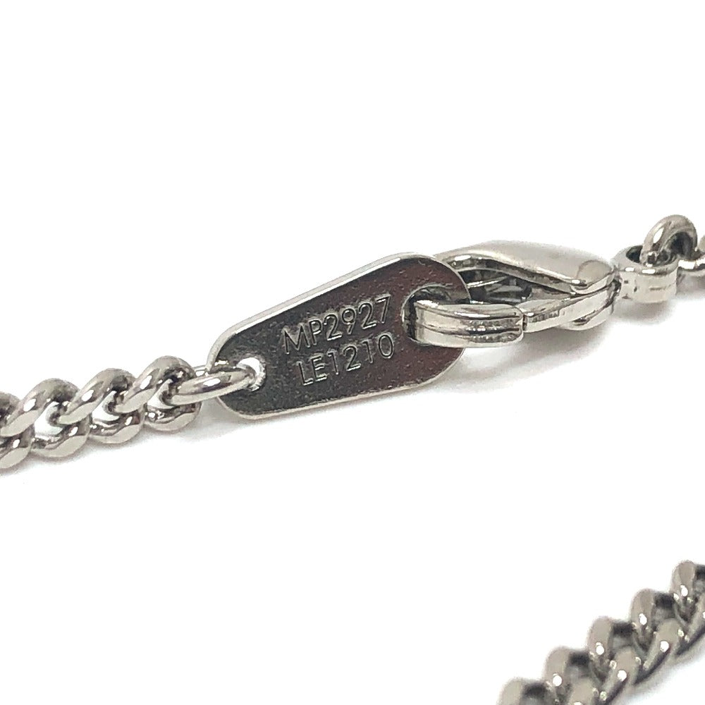 LOUIS VUITTON Necklace MP2927 Stainless Steel Silver LV Dragon LV Friend Strass mens Used Authentic