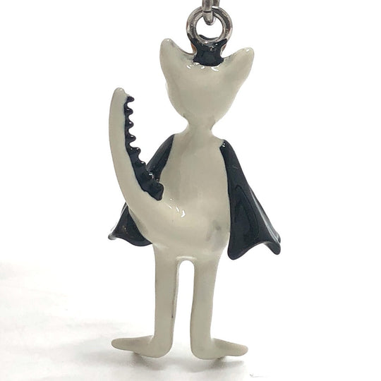 LOUIS VUITTON Necklace MP2927 Stainless Steel Silver LV Dragon LV Friend Strass mens Used Authentic