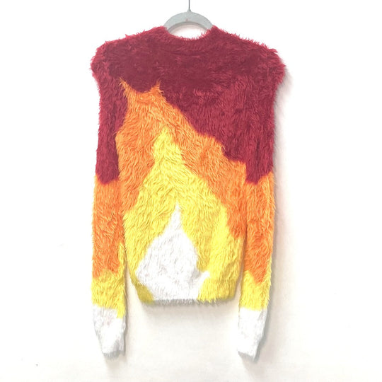 LOEWE sweater SB44Y14K08 polyamide Red studio ghibli collaboration Howl's Moving Castle Calcifer mens S Used Authentic