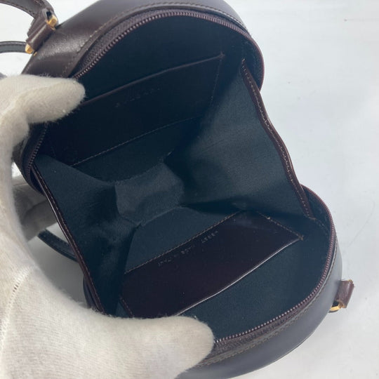 BVLGARI Shoulder Bag Canvas / leather Brown Logo mania Women Used Authentic