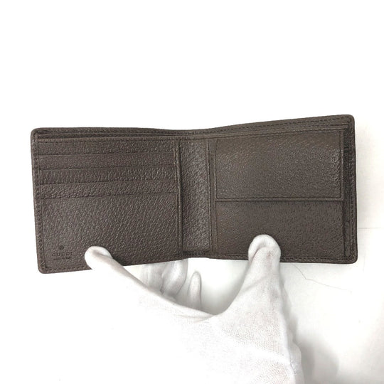 GUCCI Folded wallet 699314 GG canvas beige GG jumbo Women Used Authentic