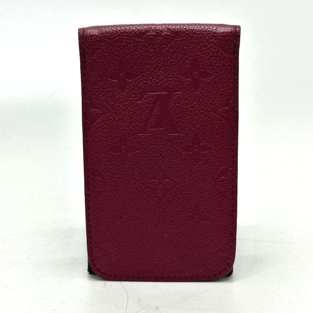 LOUIS VUITTON Mobile case M60375 Monogram Ann Platt Leather Bordeaux Monogram Ann Platt O'roll Women Used Authentic