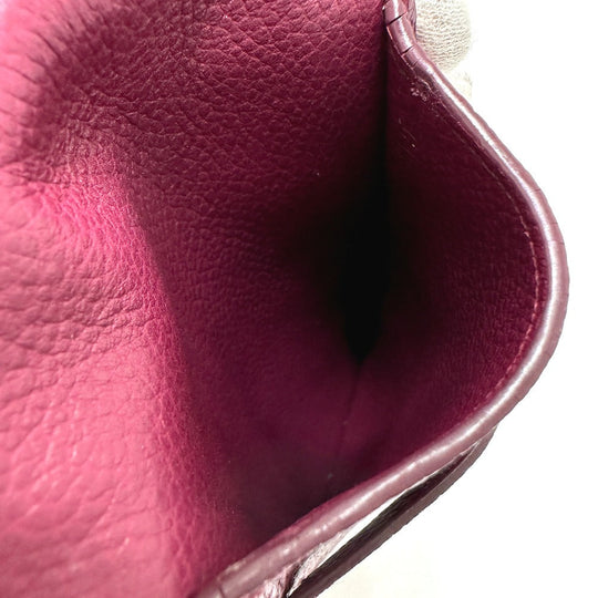 LOUIS VUITTON Mobile case M60375 Monogram Ann Platt Leather Bordeaux Monogram Ann Platt O'roll Women Used Authentic