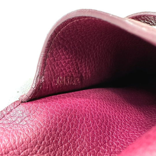 LOUIS VUITTON Mobile case M60375 Monogram Ann Platt Leather Bordeaux Monogram Ann Platt O'roll Women Used Authentic