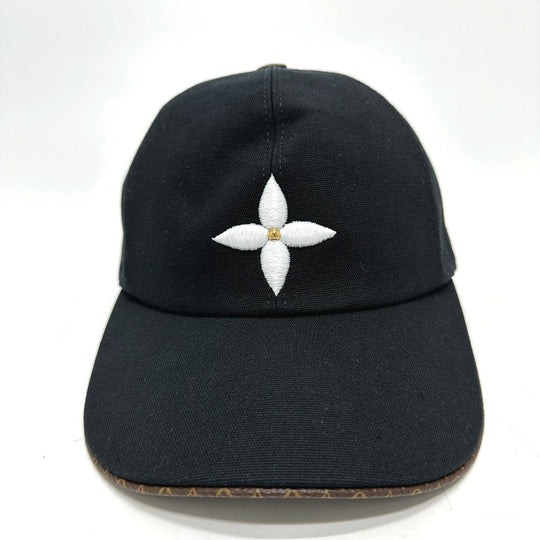 LOUIS VUITTON cap M76947 Cotton, Silk Brown play flower M