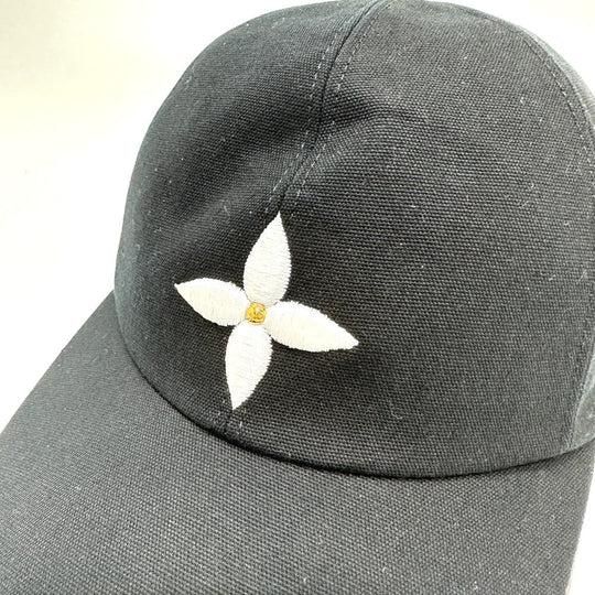 LOUIS VUITTON cap M76947 Cotton, Silk Brown play flower M