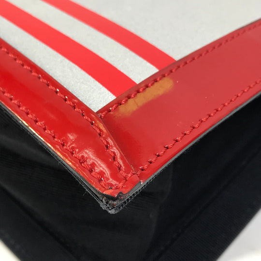 CHANEL Handbag Leather, Patent Leather Red Chocolate bar vertical tote bag Mademoiselle Women Used Authentic