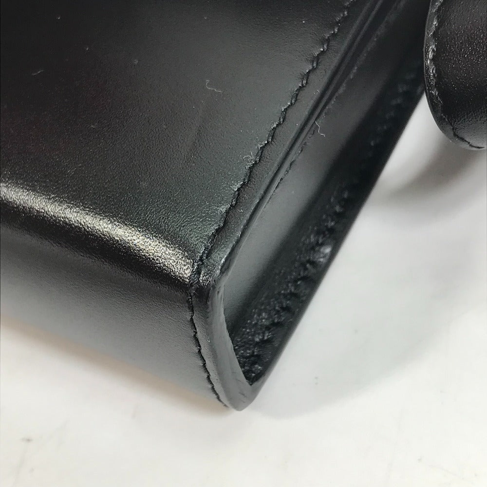 Christian Dior Shoulder Bag leather black pochette bag crossbody Phone case mens Used Authentic