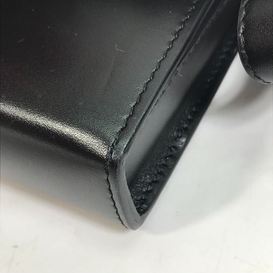 Christian Dior Shoulder Bag leather black pochette bag crossbody Phone case mens Used Authentic