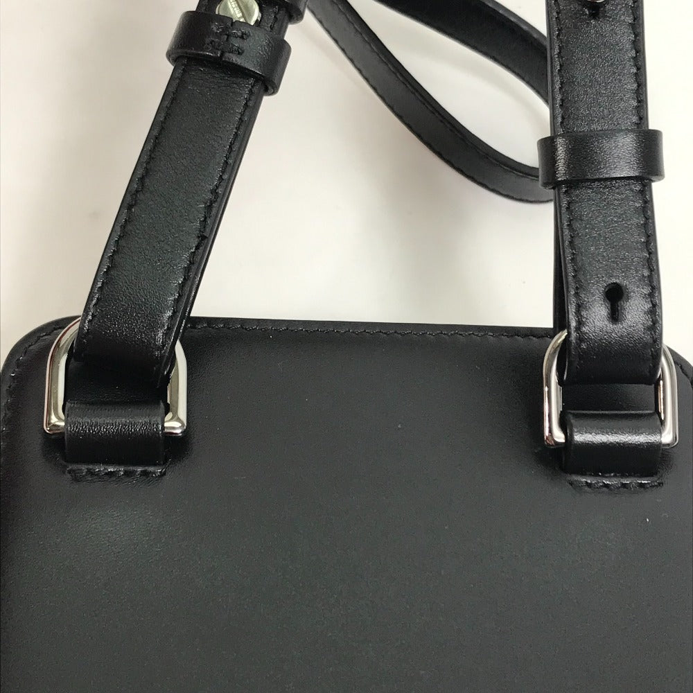 Christian Dior Shoulder Bag leather black pochette bag crossbody Phone case mens Used Authentic